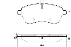 Klocki Hamulcowe Mercedes W204 C-klasa 07-13 A.b.s