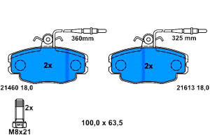 Klocki Hamulcowe Citroen Zx 1.6-2.0 03.91-02.98 At