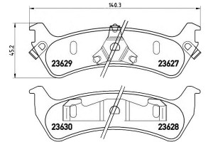 Klocki Hamulcowe Ford Explorer 96- Tył Brembo