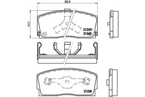Klocki Hamulcowe Daihatsu Charade 87-93 Brembo