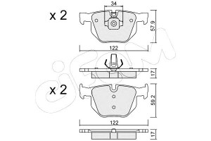 Klocki Hamulcowe Bmw X5 E70 07-13 Tył Cifam
