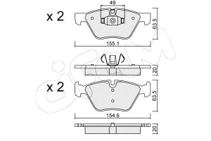 Klocki Hamulcowe Bmw 1 E87 05-11 Przód Cifam