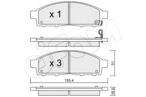 Klocki Hamulcowe Mitsubishi L200 06- 2.5di-d Cifam