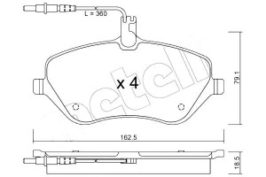 Klocki Hamulcowe Peugeot 407 04- Czuj Metelli