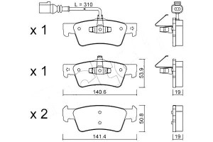 Klocki Hamulcowe Vw T5 03- Tył Czuj Metelli