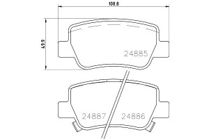 Klocki Hamulcowe Mintex 446605040 446605042 446605