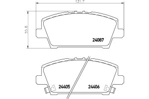 Klocki Hamulcowe Mintex 45022smge00 45022smge01 45