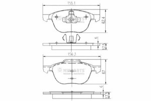 Klocki Hamulcowe Mazda 3 5 1.4-2.0 03 Nipparts Nip