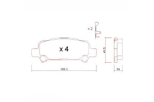 Klocki Hamulcowe Subaru Forester 97-02 Tył Zimmerm