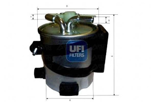 Filtr Paliwa Megane 1.5dci 05- Ufi