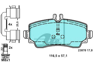 Klocki Hamulcowe Ceramiczne Mercedes A (w168) 1.4-