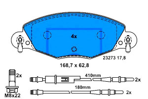 Klocki Hamulcowe Citroen C5 C5 I C5 Ii 2.0d/2.2d/3