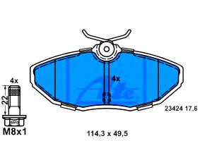 Klocki Hamulcowe Dodge Viper Jaguar S-type Xj 2.5-