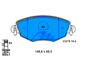 Klocki Hamulcowe Ford Przód Mondeo 1,8-3,0 00-07 A