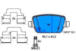 Klocki Hamulcowe Ford Tył Focus Galaxy Kuga Mondeo