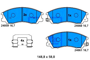 Klocki Hamulcowe Hyundai Terracan 2.5d/2.9d/3.5 11