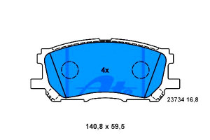 Klocki Hamulcowe Lexus Przód Rx 3,0-3,5 03-08 Ate