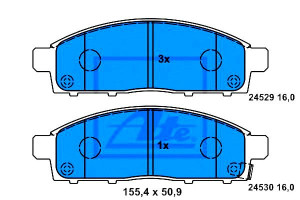 Klocki Hamulcowe Mitsubishi Przód L200 2,4-2,5 Di-