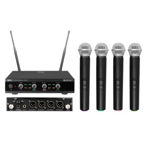 Omnitronic Uhf-e4 Wireless Mic System Zestaw 4 Mik