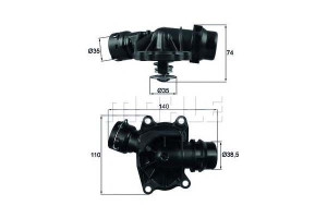 Termostat Bmw 88c E39 46 2,5d 3,0d Behr