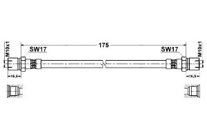 Przewód Hamulcowy Elast. Porsche 924 944 968 2.0/2