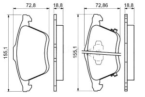 Klocki Hamulcowe Mazda 6 2.3 01.02-02.08 Bosch