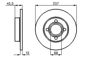 Tarcze Hamulcowe 2szt Vw Przód A80 100 Bosch