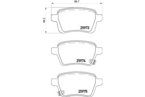 Klocki Hamulcowe Fiat 500l 13- Tył Brembo