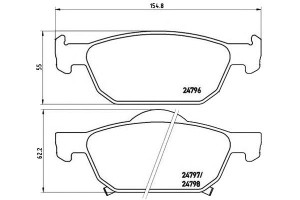 Klocki Hamulcowe Honda Accord 08-15 Przód Brembo