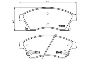 Klocki Hamulcowe Opel Astra J 09- Brembo