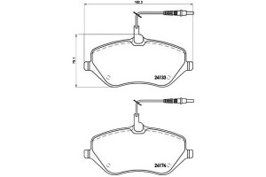 Klocki Hamulcowe Peugeot 407 04- Z Czuj. Brembo