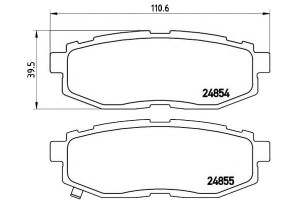 Klocki Hamulcowe Subaru Tribeca 05- Tył Brembo