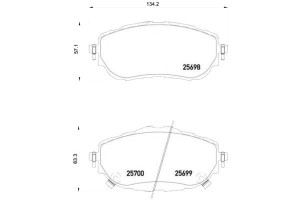 Klocki Hamulcowe Toyota Auris 12- Przód Brembo