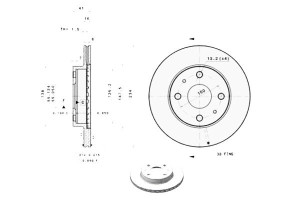 Tarcze Hamulcowe 2szt. Daihatsu Cuore Vi Move Siri