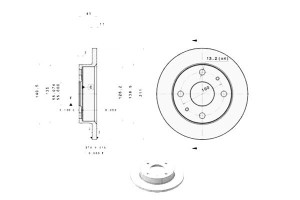 Tarcze Hamulcowe 2szt. Daihatsu Cuore Vi Cuore Vii