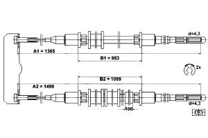 Linka Hamulca Ręcznego Opel Calibra A Vectra A 1.8