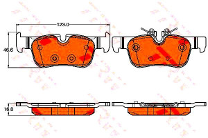 Klocki Hamulcowe Bmw Tył 2 13- X1 14- I3 13- Trw