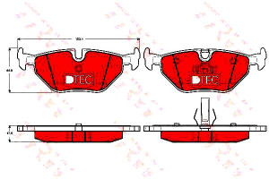 Klocki Hamulcowe Bmw Tył 3 Z4 90-09 Dtec Cotec Trw