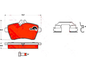 Klocki Hamulcowe Mercedes Przód W169 A-klasa 04- W