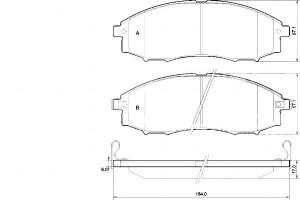 Klocki Hamulcowe Nissan Pick Up 01-07 Z Czuj. A.b.