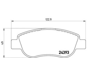 Klocki Hamulcowe Fiat Palio 01- Przód Brembo