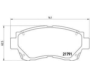 Klocki Hamulcowe Toyota Celica 93-99 Brembo