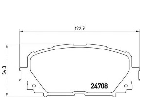 Klocki Hamulcowe Toyota Yaris 06- (+abs) Brembo
