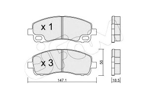 Klocki Hamulcowe Mitsubishi Canter 06- Tył Cifam