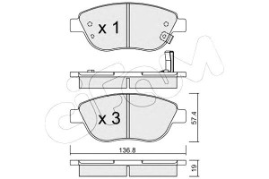 Klocki Hamulcowe Opel Corsa D 06-14 1.3cdti Cifam