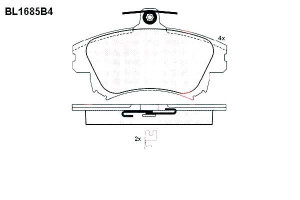 Klocki Hamulcowe Mitsubishi Colt Smart Forfour 16.