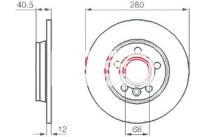 Tarcze Hamulcowe 2szt Vw T4 96-03 Tył Kamoka