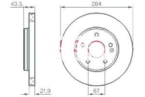 Tarcze Hamulcowe 2szt Mercedes W202 C-klasa 93-00