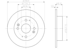 Tarcze Hamulcowe Mintex 42510sm4950 42510sv1a00 42
