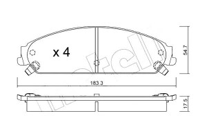 Klocki Hamulcowe Chrysler 300c 04- Metelli